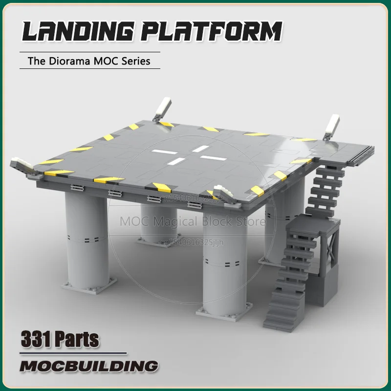 Film Landung Plattform MOC Bausteine Diorama Modell Architektur Technologie Ziegel Sammlung Display Spielzeug Weihnachten Geschenke Image