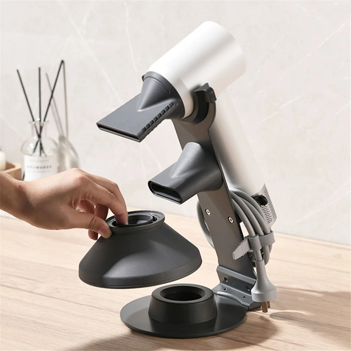 Geeignet für Laifen Dreame Haartrockner stehen vertikale Badezimmer Anti-Kratzer Haartrockner Lager regal Image