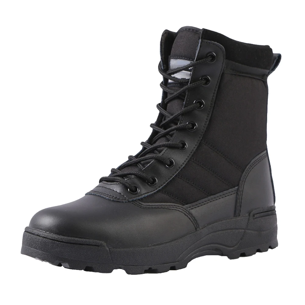 Wüstenkampfstiefel zum Schnüren, Outdoor-Wanderstiefel, atmungsaktiv, Jagd-Trainingsstiefel, hoch oben, leicht, rutschfest, für Herren Image