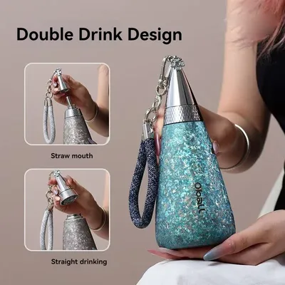Pure Titanium Water Bottle Long Lasting Hot Thermos Luxury Fashion Thermal Bottles Thermo Liter Cold Mugs Insulated Coffee Cups