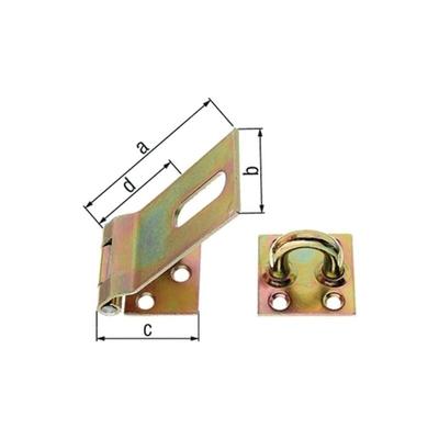 GAH Alberts Sicherheits-Überfalle L.85x38mm B.37mm STA galv. gelb verz. - 348359 Image