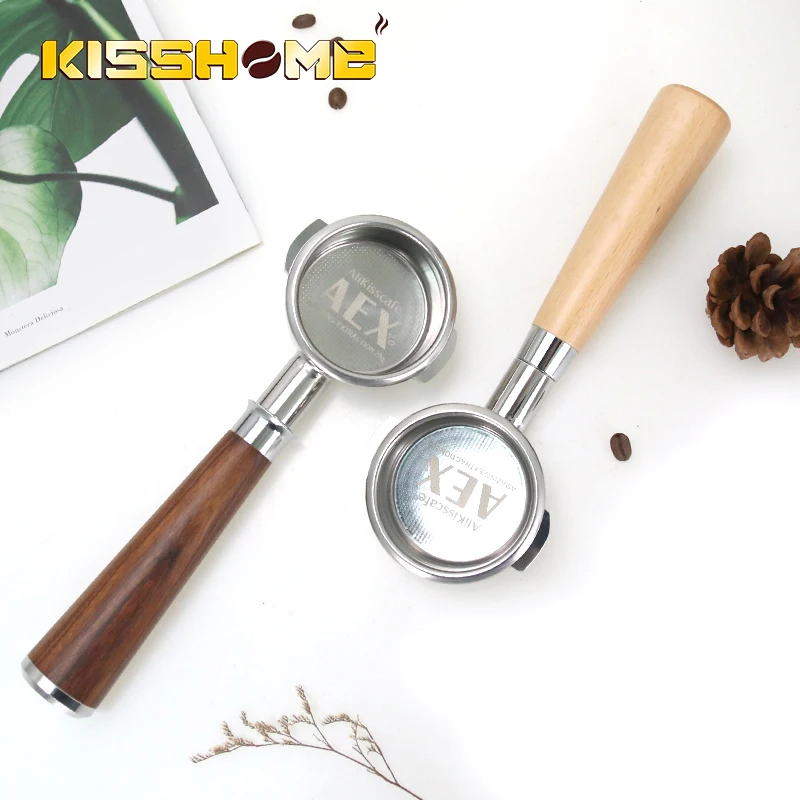 AliKisscafe 58mm Kaffee Boden Siebträger Edelstahl Filter Korb Für E61 Espresso Maschine Zubehör Barista werkzeuge Image