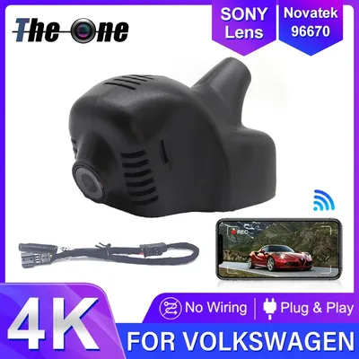 Car Camera For Volkswagen Tiguan MK1 2011 For VW Jetta 2015 For Skoda Octavia 2010-2013 4K Dashcam Dvr Dash Cam Recorder