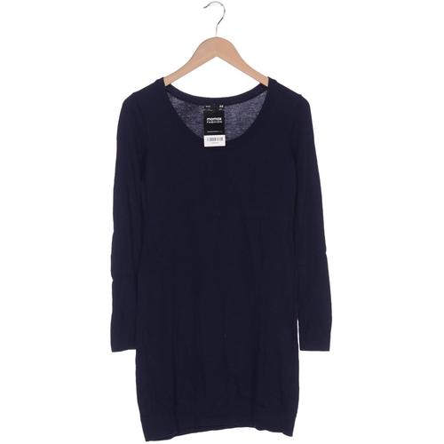 H&M Damen Pullover, Gr. 38, marineblau, Baumwolle, Synthetik, Viskose