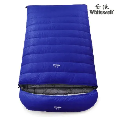 220*130CM Ultralarge Double Person 1800g/2000g Filling White Goose Down Adult Sleeping Bag Cold Weather Comfortable Outdoor Camp