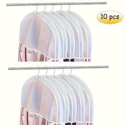 TEMU 10- Clear Garment Shoulder , Pvc , Portable Clothing Organizers For Shirts, , Dresses, - , Closet, , , Dorm Use