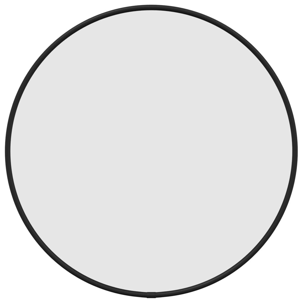 vidaXL Wandspiegel Schwarz Ø 40 cm Rund Image