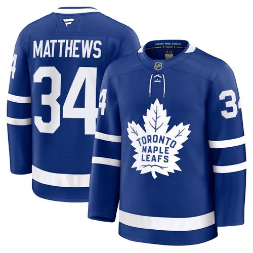 Toronto Maple Leafs Fanatics Branded Premium Heimtrikot - Schwarz - Auston Matthews - Herren