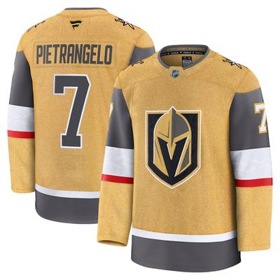 Vegas Golden Knights Fanatics Branded Premium Heimtrikot - Gold - Alex Pietrangelo - Herren Image