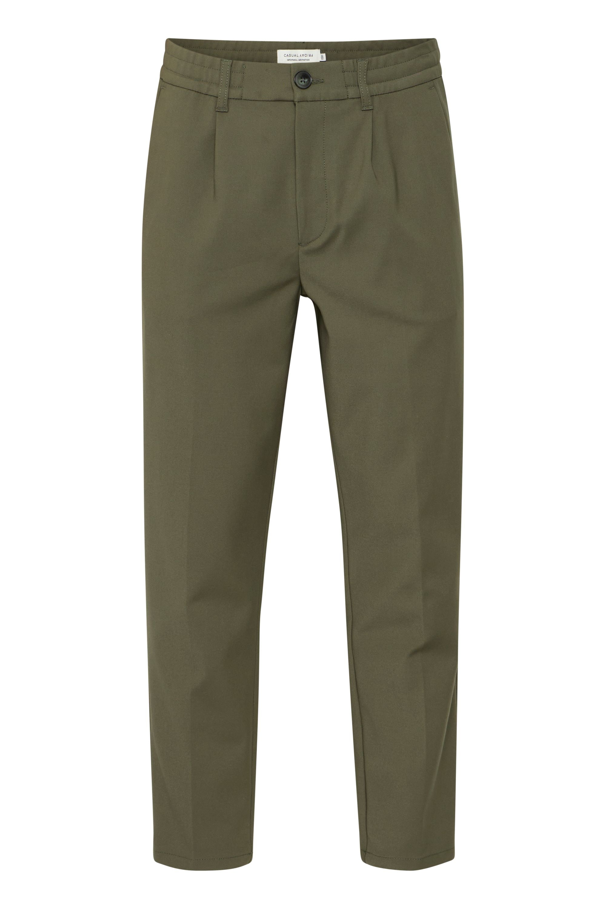 Stoffhose CASUAL FRIDAY "Stoffhose CFMarc", Herren, Gr. 38, Länge 32, grün (deep depths), Obermaterial: 62% Polyester PES. 34% Viskose CV. 4% Elasthan EL., Hosen Stoffhose