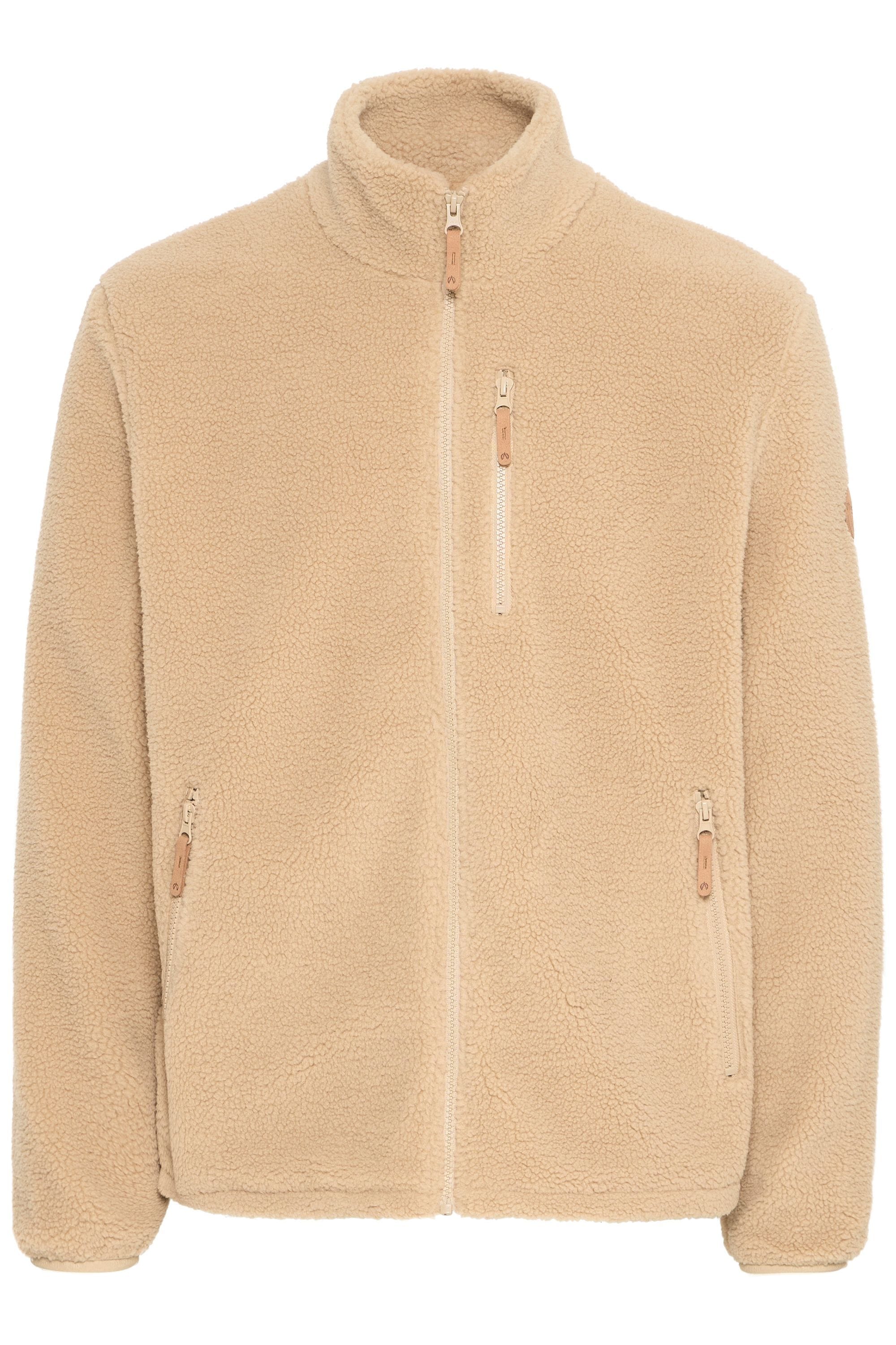 Fellimitatjacke NORTH BEND "Fellimitatjacke NBSam M", Herren, Gr. M, braun (cornstalk), Obermaterial: 100% Polyester PES., unifarben, regular fit normal, Jacken