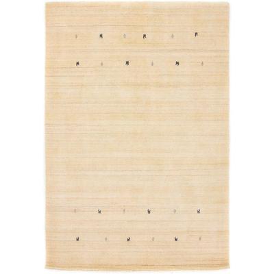 Wollteppich CARPETFINE "Gabbeh Uni, auch als Läufer und Rund erhältlich", weiß, B:60cm H:15mm L:90cm, Wolle, Teppiche, reine Wolle, handgewebt, Gabbeh Loom Tiermotiv, große Farbauswahl Image
