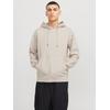 Kapuzensweatshirt JACK & JONES "JJESTAR BASIC SWEAT HOOD NOOS", Herren, Gr. S, gelb (moonbeam), angeraute Sweatware, Obermaterial: 70% Baumwolle, 30% Polyester, unifarben, modisch, relaxed fit, Rundhals, Langarm Rippbündchen, Sweatshirts, mit...