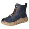 Winterboots MUSTANG SHOES, Damen, Gr. 39, blau, Lederimitat, unifarben mit Farbeinsätzen, sportlich, Schuhe, Stiefelette, Plateauboots mit Gummizug für guten Sitz