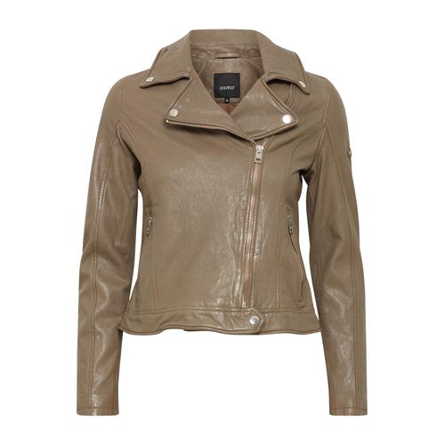 Lederjacke OXMO ""Lederjacke OXDenio"" Gr. 38, beige (fossil) Damen Jacken