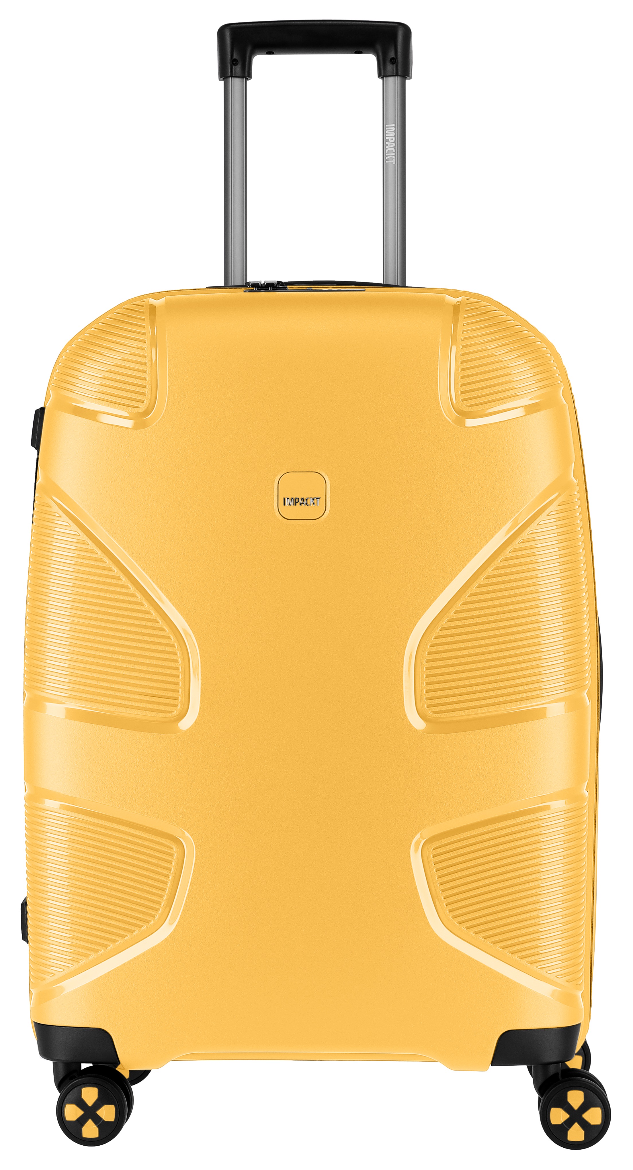 Hartschalen-Trolley IMPACKT "IP1, verschiedene Größen und Farben", Gr. B/H/T: 45 x 67 x 28 73, gelb (sunset gelb), Polypropylen, unifarben, Koffer, Hartschalen-Koffer vegan Koffer Reisegepäck USB-Port TSA Zahlenschloss Image