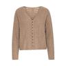 Strickjacke ICHI ""Strickjacke IHLIYANNA CA2"" Gr. L, braun (fungi) Damen Strickjacken