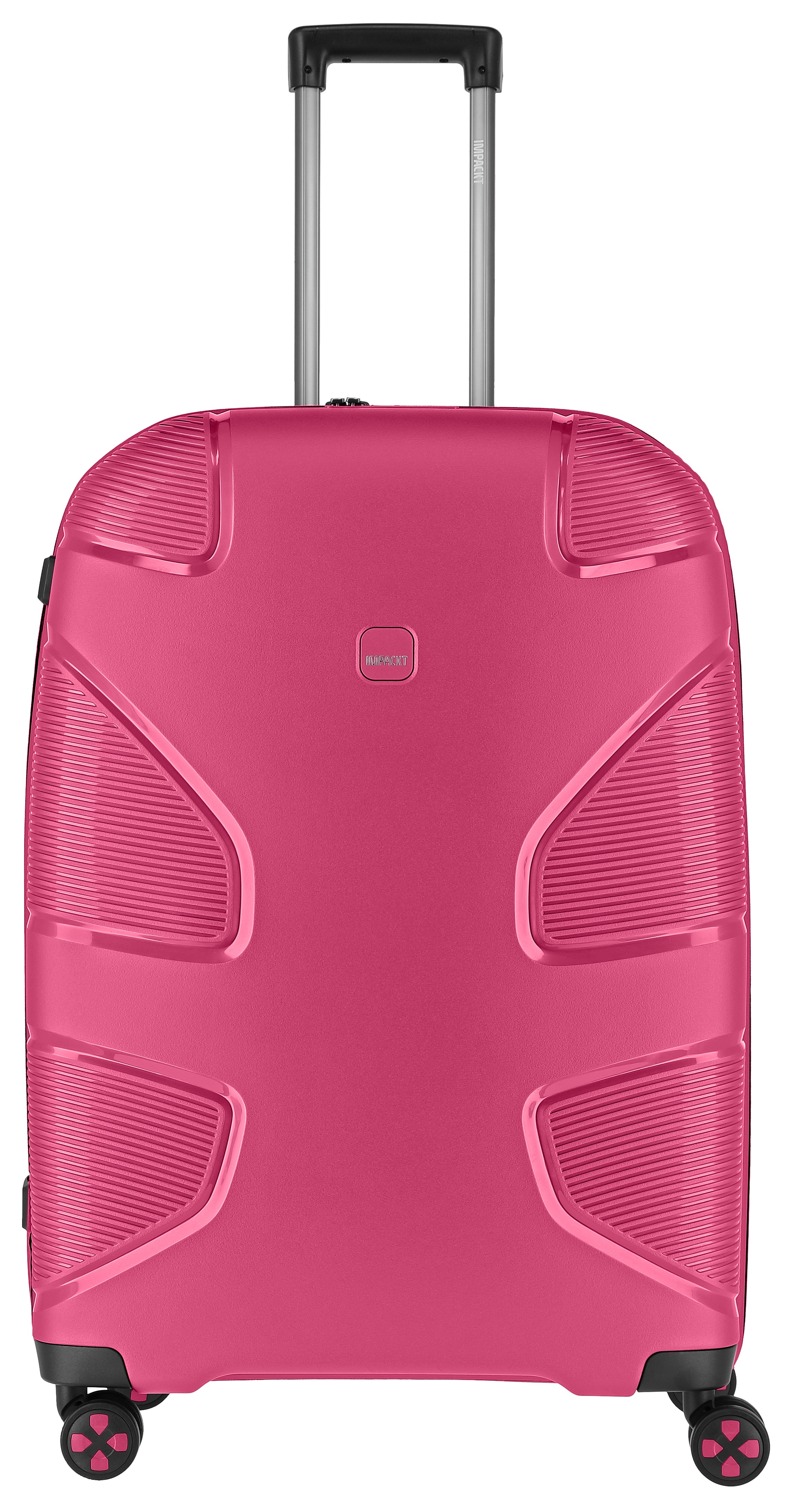 Hartschalen-Trolley IMPACKT "IP1, verschiedene Größen und Farben", Gr. B/H/T: 51 x 76 x 31 106, pink (flora pink), Polypropylen, unifarben, Koffer, Hartschalen-Koffer vegan Koffer Reisegepäck USB-Port TSA Zahlenschloss Image