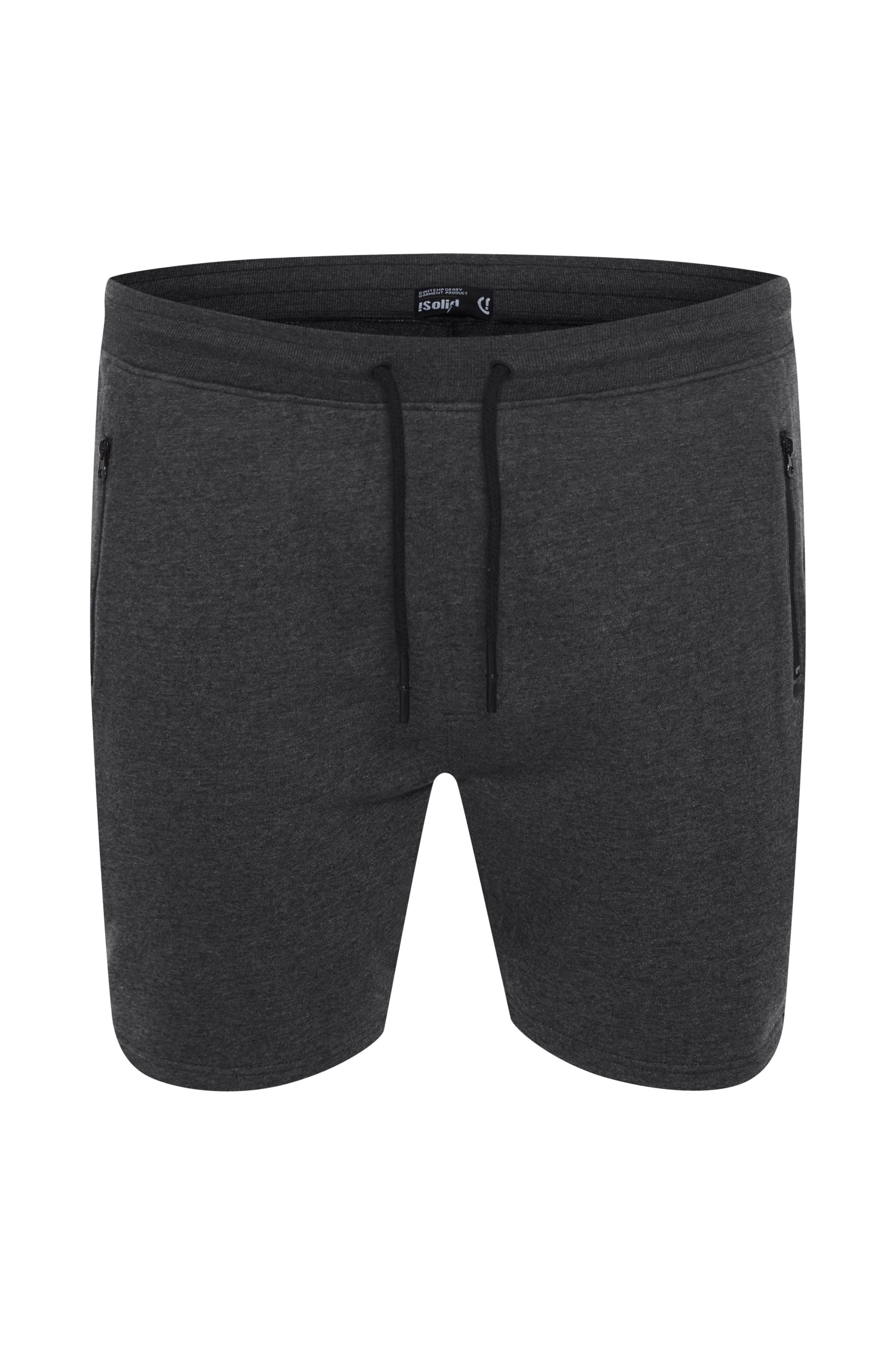 Sweatshorts SOLID "Sweatshorts SDTaras BT", Herren, Gr. 6XL, N-Gr, lila (dar grau m), Obermaterial: 100% Baumwolle CO., Hosen Sweatshorts