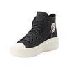 Sneaker CONVERSE "CHUCK TAYLOR ALL STAR MOVE PLATFORM COLORFUL SUEDE", Gr. 37,5, schwarz (shadow woods, egret, schwarz), Leder, sportlich, Schuhe