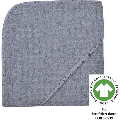 Kapuzenhandtuch WÖRNER "at home dunkelgrau Kapuzenbadetuch 80/80", grau (dunkelgrau), B:80cm L:80cm, Frottee, Frottier, Handtücher (Packung), Strick-Optik Image