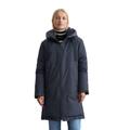 Wintermantel MARC O'POLO "aus recyceltem Polyester-Twill", Damen, Gr. 36, blau (deep night blau), Obermaterial: 100% Polyester; Füllung: 70% Daune, 30% Feder; Futter: 100% Polyamid, unifarben, casual, regular fit, Langarm, Mäntel