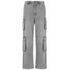 Bequeme Jeans 2Y STUDIOS "2Y Studios 2Y Aidan Cargo Baggy Jeans", Herren, Gr. 33, Normalgrößen, grau, 100% Baumwolle, unifarben, casual, normal, Jeans