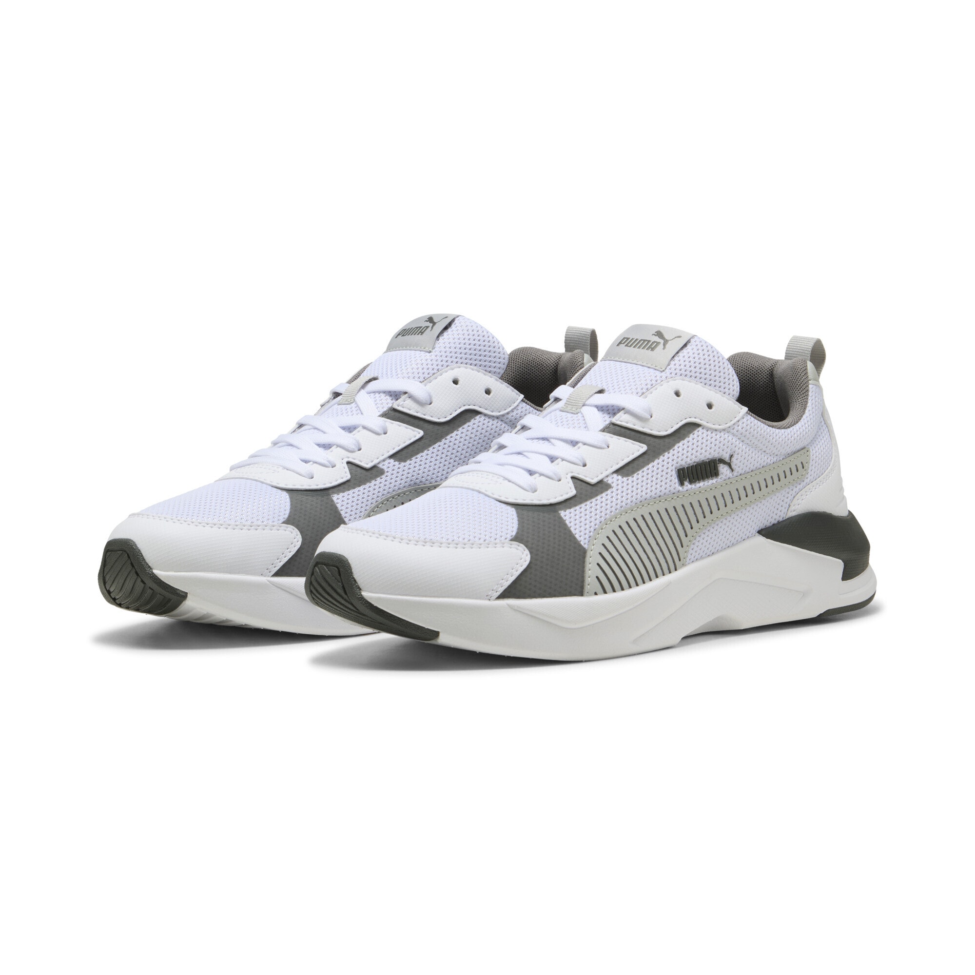 Sneaker PUMA "X-Ray 3 Sneakers Erwachsene", Damen, Gr. 37,5, weiß (weiß cool light gray cast iron), Obermaterial: Synthetik, Textil; Futter: Textil; Innensohle: Textil; Laufsohle: Synthetik, Gummi, Schuhe Sneaker