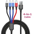 Cavo di ricarica USB 4 in 1 per iPhone 13 12 14Pro Max Mini 3 in 1 Cavo di ricarica rapido Micro USB tipo C per Android iPhone Huawei