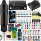 Kit professionale per macchinetta per tatuaggi Set Kit penna rotativa per tatuaggi Alimentatore Ago Inchiostro Interfaccia CC Kit per trucco pistola per tatuaggi Completo