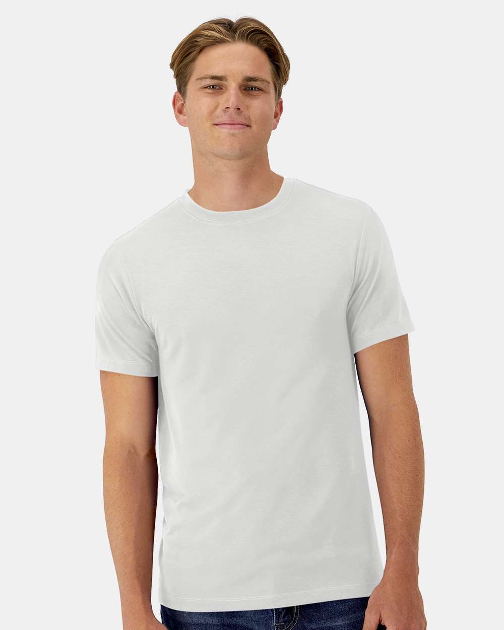 Hanes 4873 Cool-Dri Cotton Touch T-Shirt in White size Large | ring spun polyester jersey