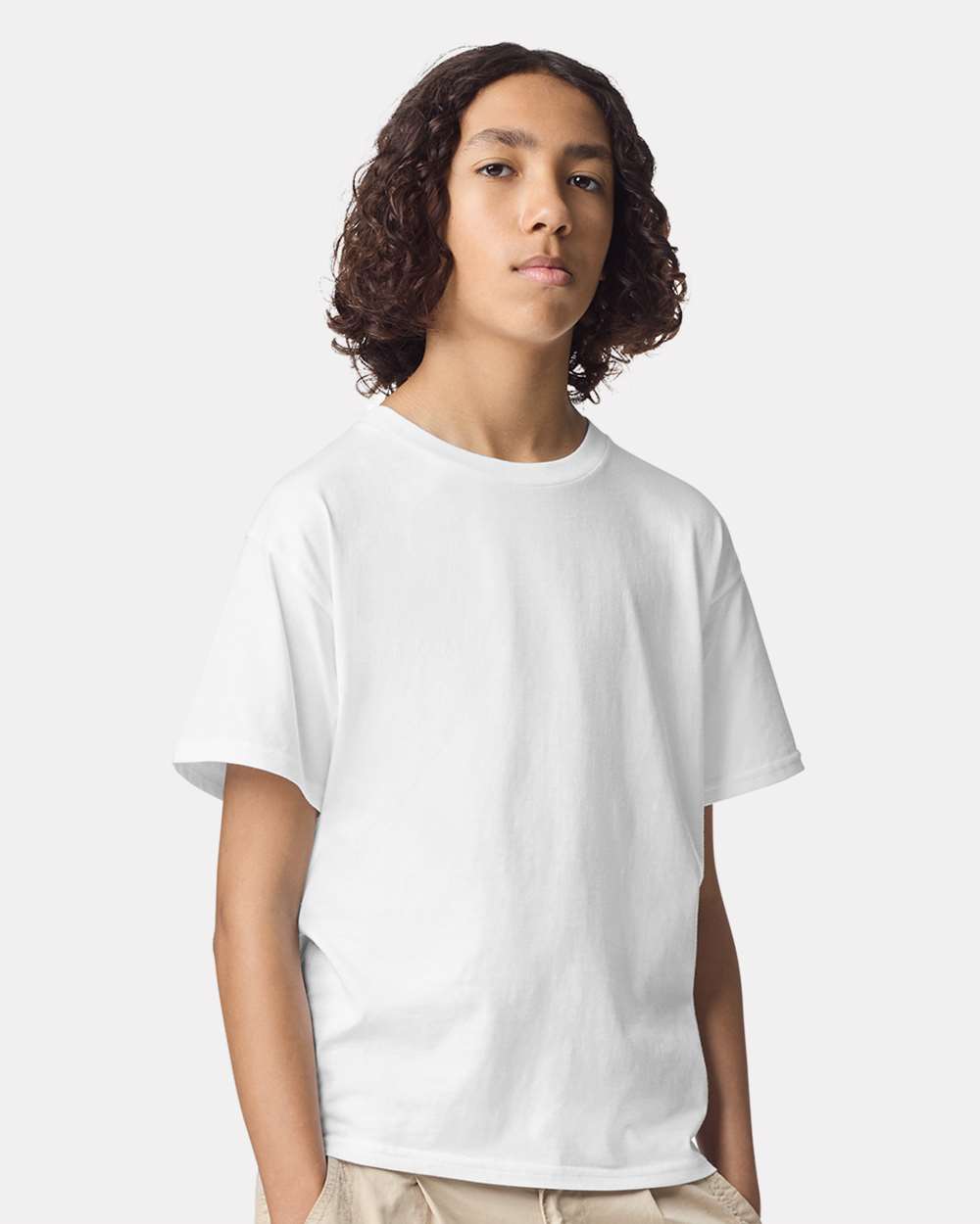 American Apparel 2001Y Youth Fine Jersey Top in White size Small | Ringspun Cotton