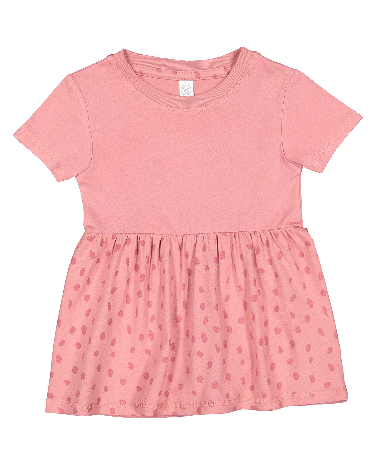 Rabbit Skins RS5330 Infant Fine Jersey Dress Top in Mauvelous/Mauvelous Spot size 24M | Cotton 5330