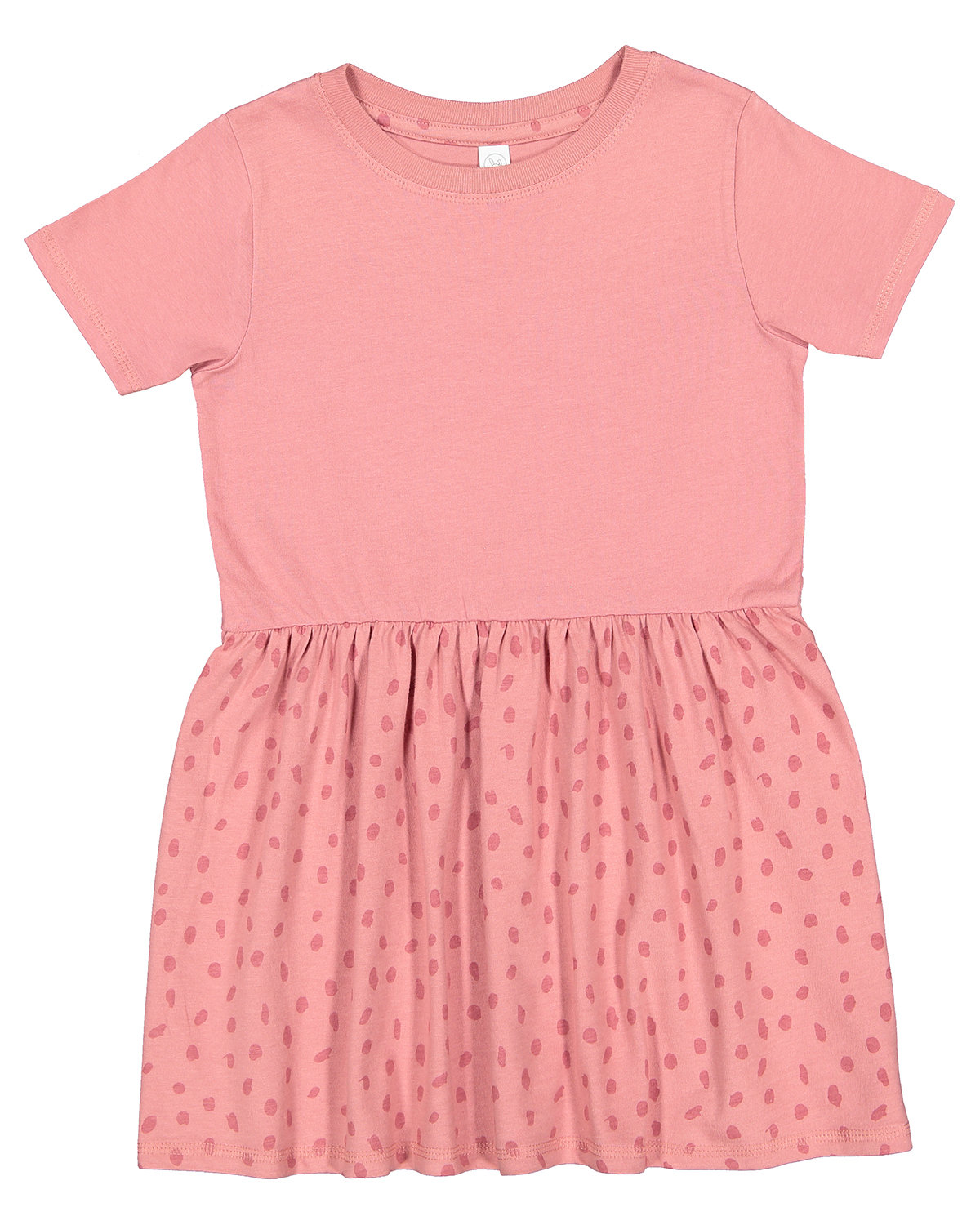 Rabbit Skins 5333 Toddler Fine Jersey Dress Top in Mauvelous/Mauvelous Spot size 4 | Cotton
