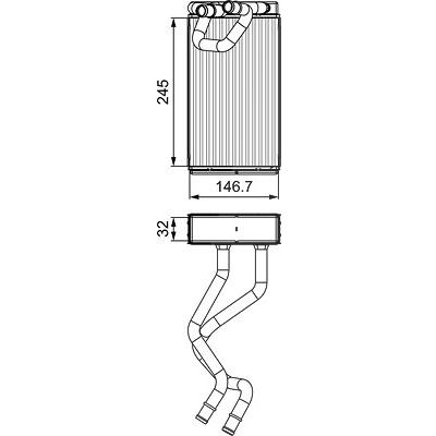 Valeo Wärmetauscher, Innenraumheizung [Hersteller-Nr. 811547] für Nissan Image