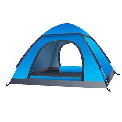 4 person Camping Tent Outdoor Windproof UPF50 UV Resistant Single Layered Poled Camping Tent 2000-3000 mm for Fishing Climbing Beach Oxford Cloth 200200130 cm