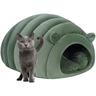 Lit douillet pour chat,Niche pour Chat Chaud Grotte de Dôme Moelleux Lit de Chien Douillet pour