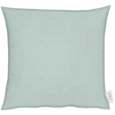Dekokissen APELT "ALASKA" Gr. 1, blau (türkis, unifarben), B:48cm L:48cm, Baumwolle, Polyester, Dekokissen_Sitzkissen_Kissenhüllen, Uni, Kissenhülle mit Füllung, 1 Stück Image