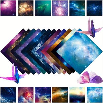 TEMU 50sheets Origami Paper 6x6 In- Double Sided Starry Space Pattern - Diy Craft Folding Paper For Arts And Crafts For Diy Hand Crafts Arts Lessons