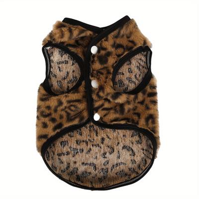 TEMU Cozy Plush Dog Vest - Soft, Warm Pet Jacket For Small To Large Breeds, Indoor/outdoor Autumn & Winter Image
