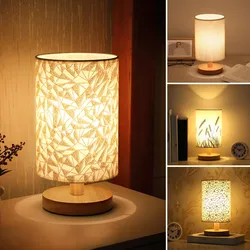 Lampe de table en bois USB 62, veilleuses de chevet, escales de chambre à coucher, lumière avec intervalles, abat-jour, décoration d'intérieur d'hôtel