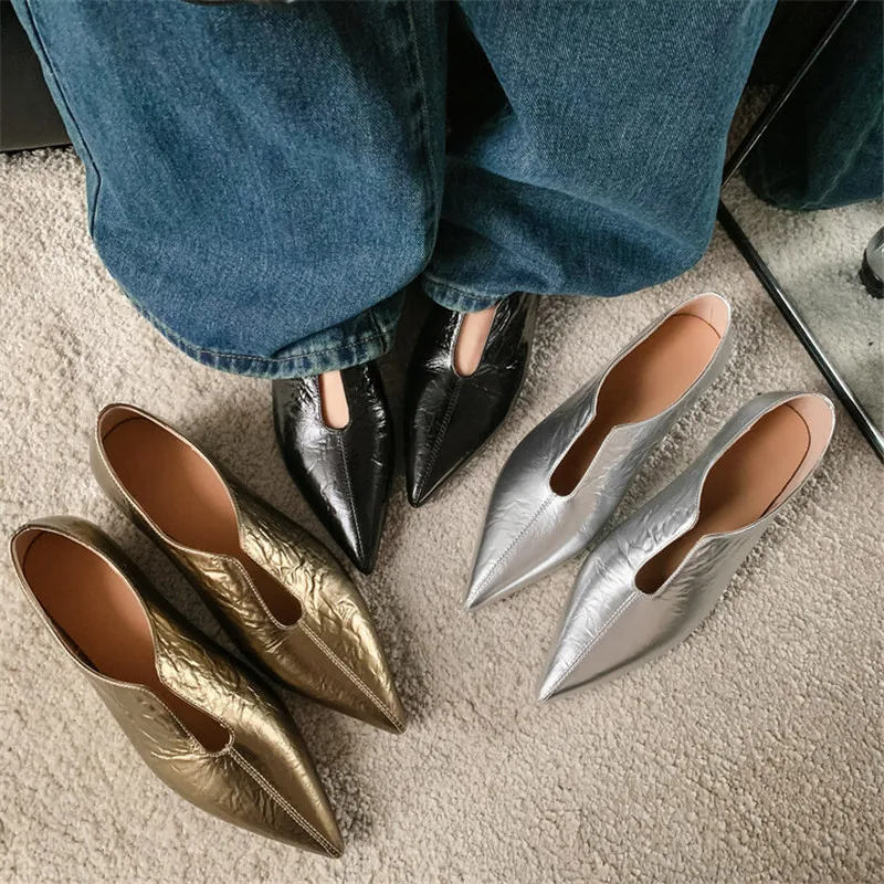 Neue Frühjahr Kuh Leder Frauen Schuhe Spitz Frauen Pumpt Schuhe für Frauen Zapatos De Mujer Mode Retro Damen Schuhe Niedrigen Ferse