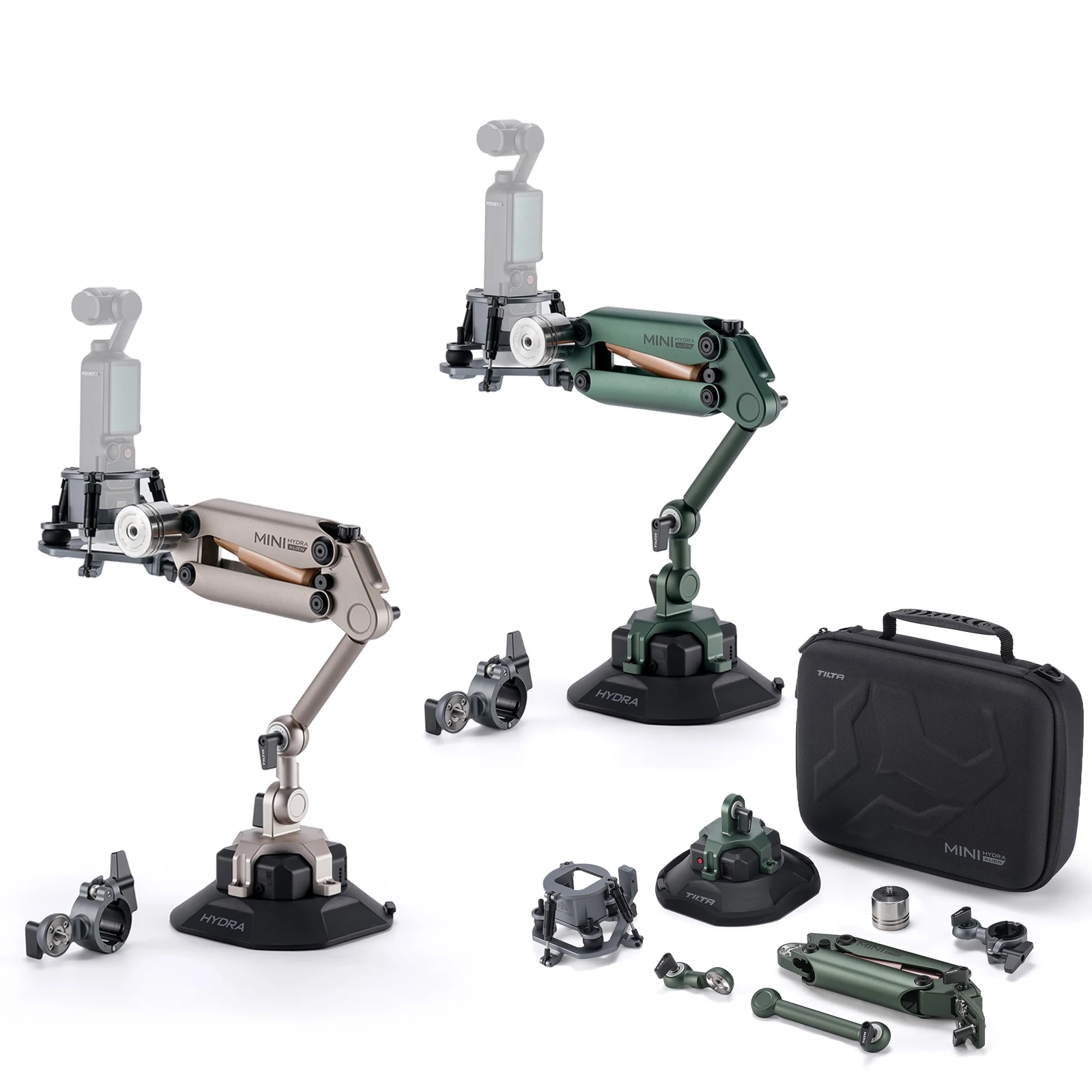 TILTA HDA-T15 Hydra Alien Mini Auto Stoßdämpfenden Arm Auto Schießen Elektrische Saugnapf Für DJI Tasche 3 für insta360 X3 X4 Image