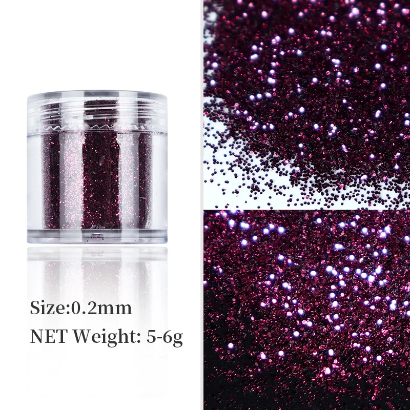 1 Flasche Nagel Glitter blau Kaffeepulver DIY, Dekoration Nail Art Pulver Metallic Glitter 10ml pro Glas Image