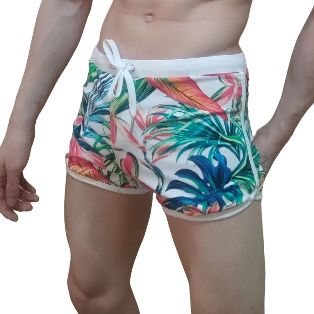 JOCKMAIL Drucken männer Bademode Badehose Sexy Strand Surfen Badeanzug Shorts Männer Badeanzug Schwimmen Hosen Nylon Eis Seide Hause Shorts Image