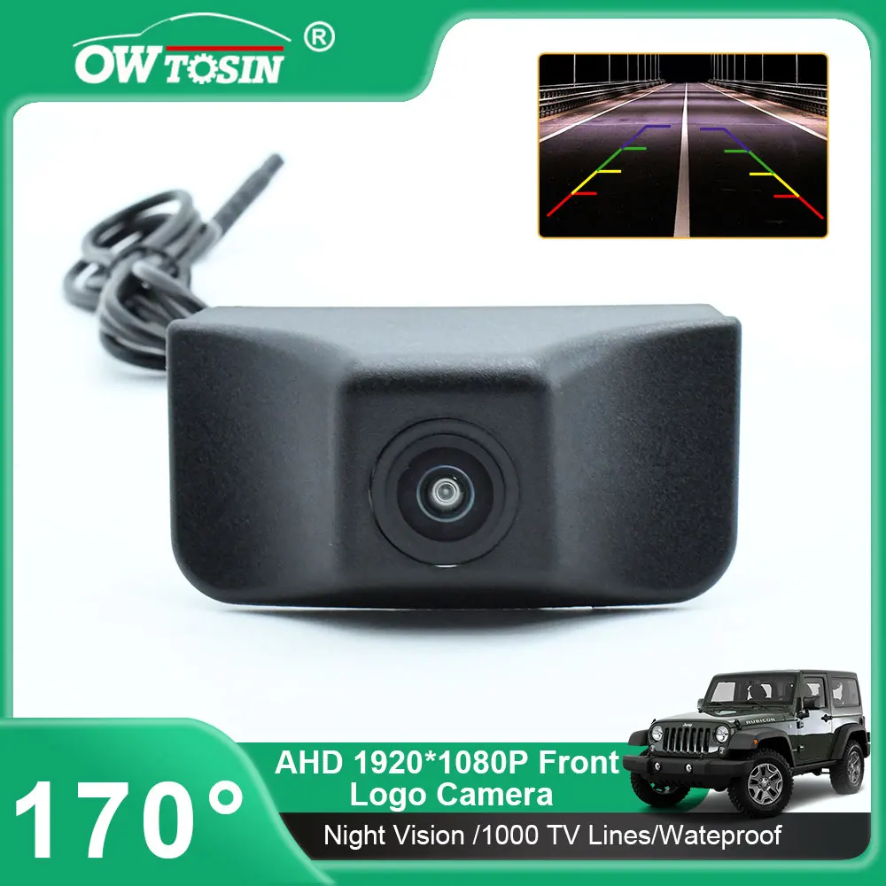 Für Jeep Cherokee KL Grand Cherokee Compass Wrangler JK Liberty Fahrzeugkamera 170 ° AHD 1920*1080P Frontkamera für das Fahrzeuglogo Image