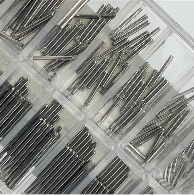 1,1 mm Dicke, einzelner gerändelter Edelstahlstab, Uhrenarmband-Verbindungsstift, 8 mm–27 mm, W9987 Image