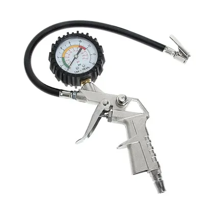 Silver Dial Tire Pressure Gauge Barometer High Precision with Inable Car Tire Pressure Monitor Tire Pressure Gauge Air Pump Gun