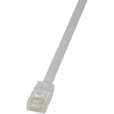 CF2101U RJ45 Netzwerkkabel, Patchkabel cat 6 u/utp 15.00 m Weiß hochflexibel 1 St. - Logilink Image
