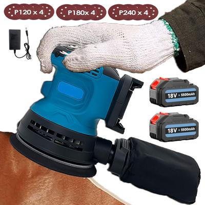 Teetok - 5 Zoll kabelloser bürstenloser Exzenterschleifer, Schleif- und Poliermaschine, 3 Image